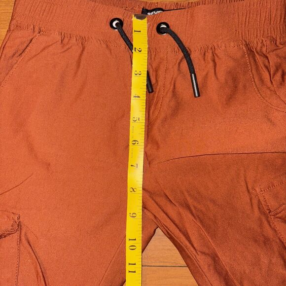 Kids' Stylish Orange Cargo Pants - Picture 3 of 10